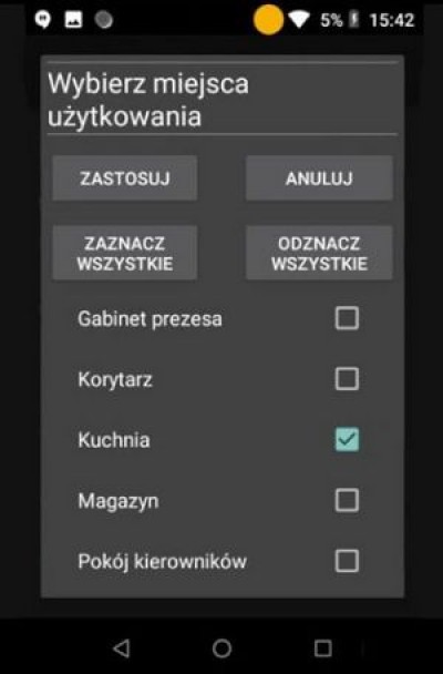 Miejsca użytkowania